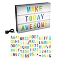 Hastings Home 85-piece LED Cinematic Light Decorative Box Sign Interchangeable Letters Numbers with USB Cable 723172HJA